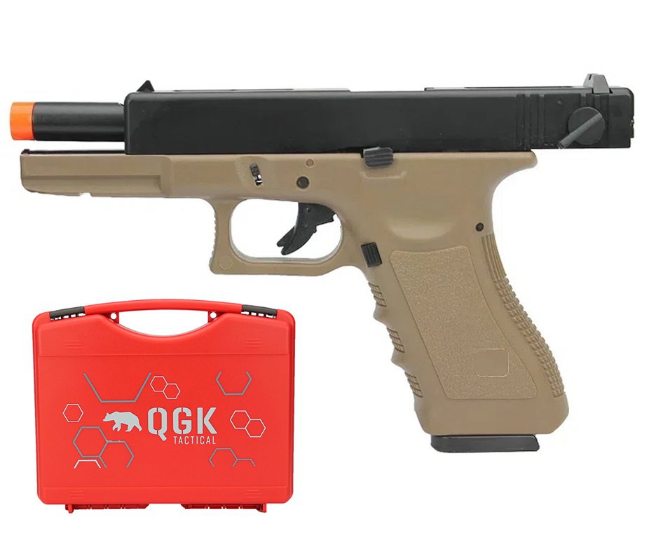 Pistola Airsoft GBB Green Gas Glock R18 TAN Blowback 6mm Army Armament