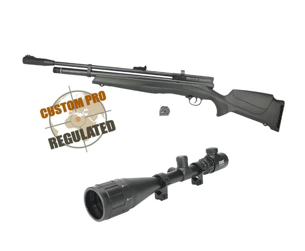 Carabina PCP Beeman 1336 Custom Pro Regulated 5,5mm 10 Tiros Rossi + Luneta 6-24X50