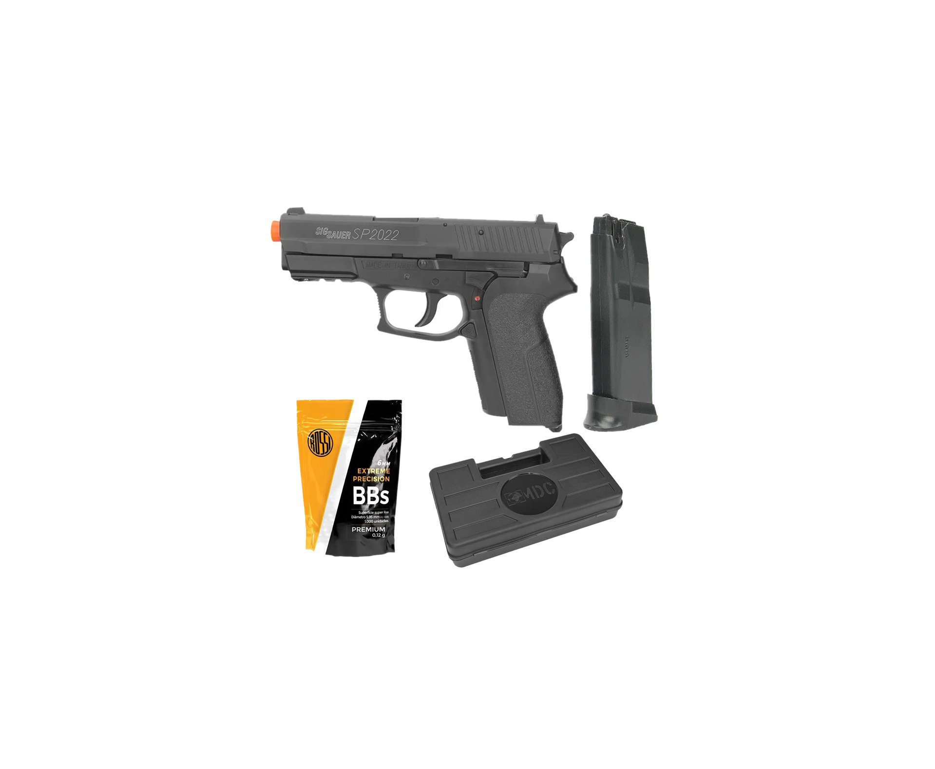 Pistola De Airsoft Sig Sauer Sp2022 Metal 6mm Cybergun + Case + BBs