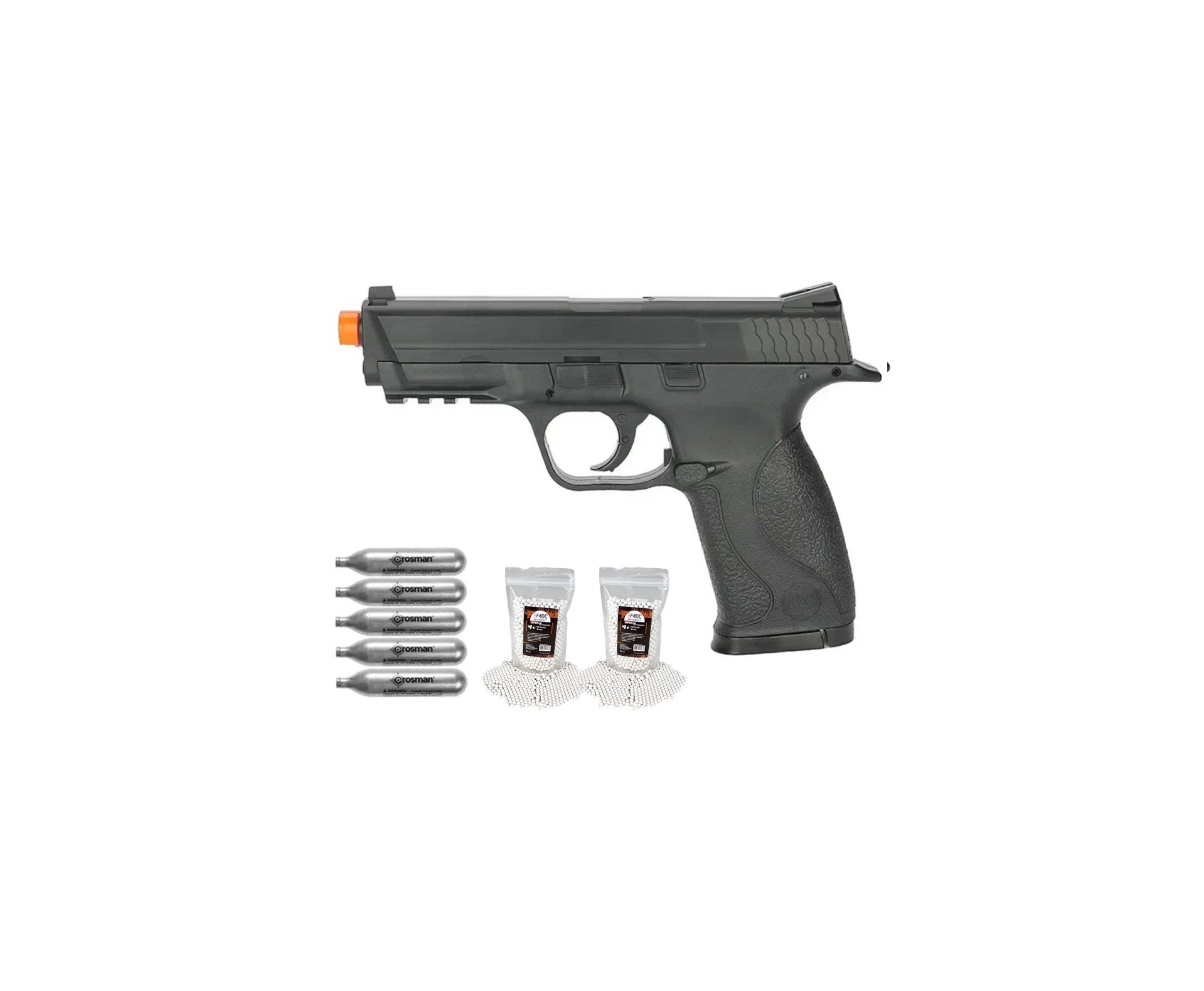 Pistola de Airsoft CO2 S&W MP40 Cal 6mm KWC Rossi + CO2 + Bbs 0,25g