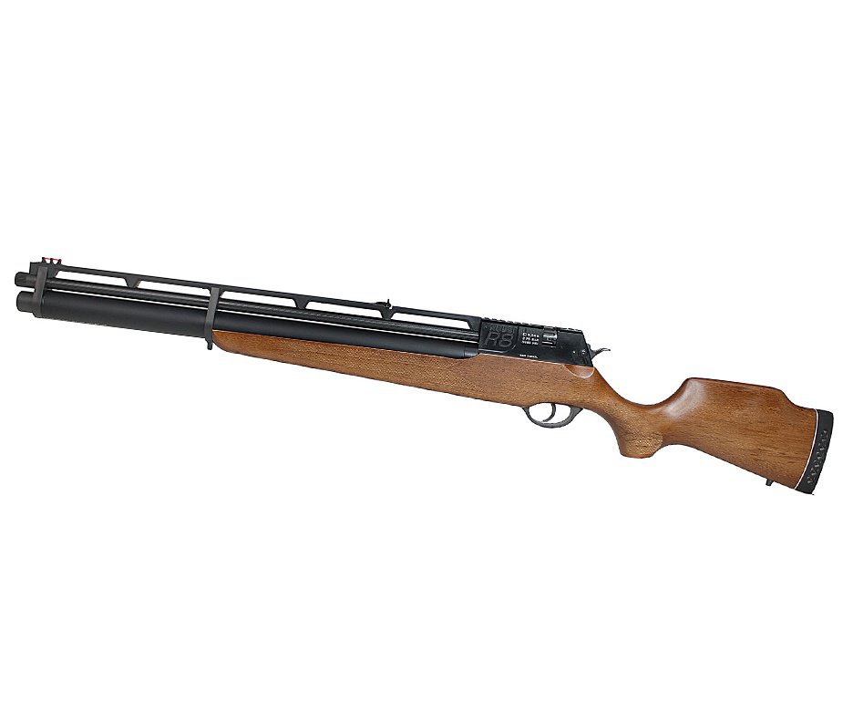Carabina De Pressão Pcp Rossi R8 G3 Madeira Alto Fluxo STD 5,5mm 8 Tiros 350 M/S + Supressor + Bomba + Capa
