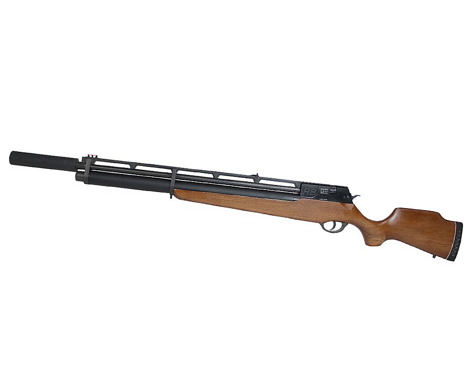 Carabina De Pressão Pcp Rossi R8 G3 Madeira Alto Fluxo STD 5,5mm 8 Tiros 350 M/S + Supressor + Bomba + Capa