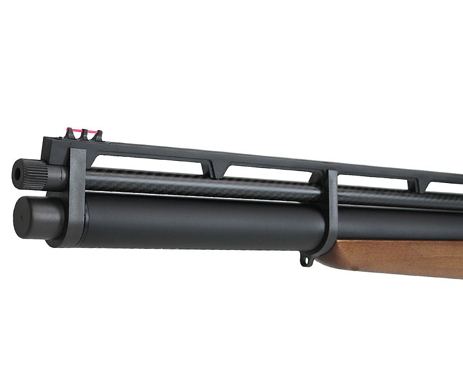 Carabina De Pressão Pcp Rossi R8 G3 Madeira Alto Fluxo STD 5,5mm 8 Tiros 350 M/S + Supressor + Bomba + Luneta + Capa