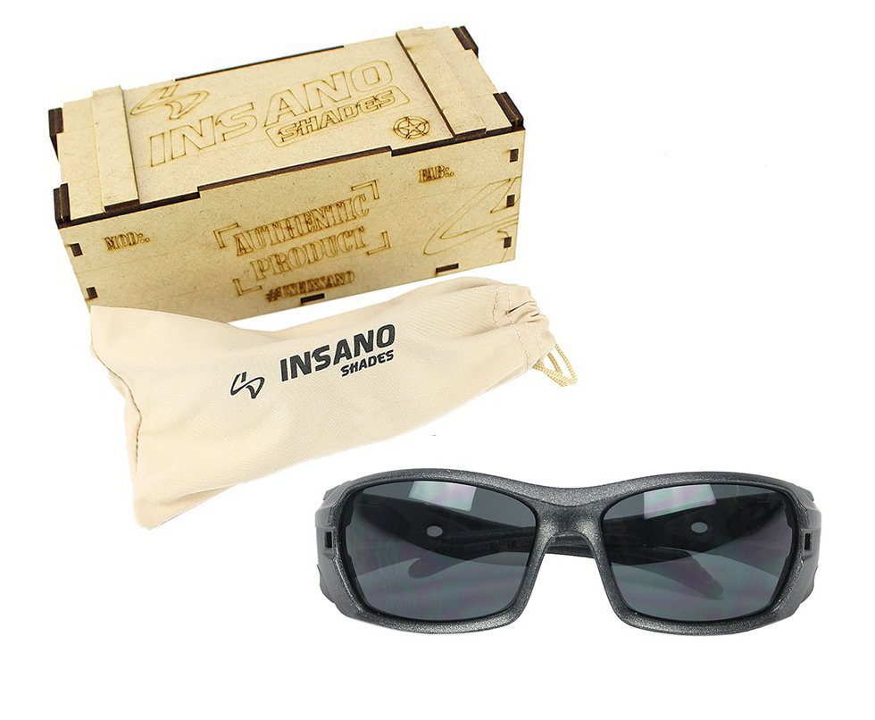 Óculos Balístico com Armação Cinza - Lente Fume 20542 - C891 - Insano Shades