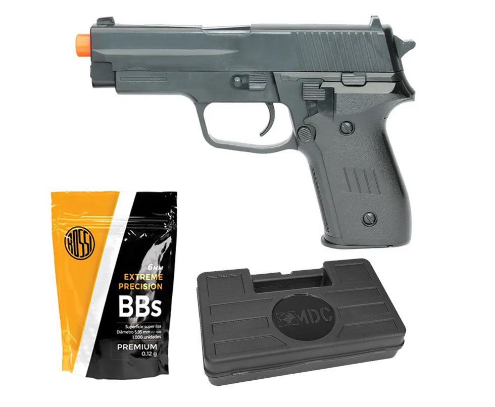 Pistola de Airsoft P320 V311 Spring 6mm - Vigor Rossi + BBS + Case