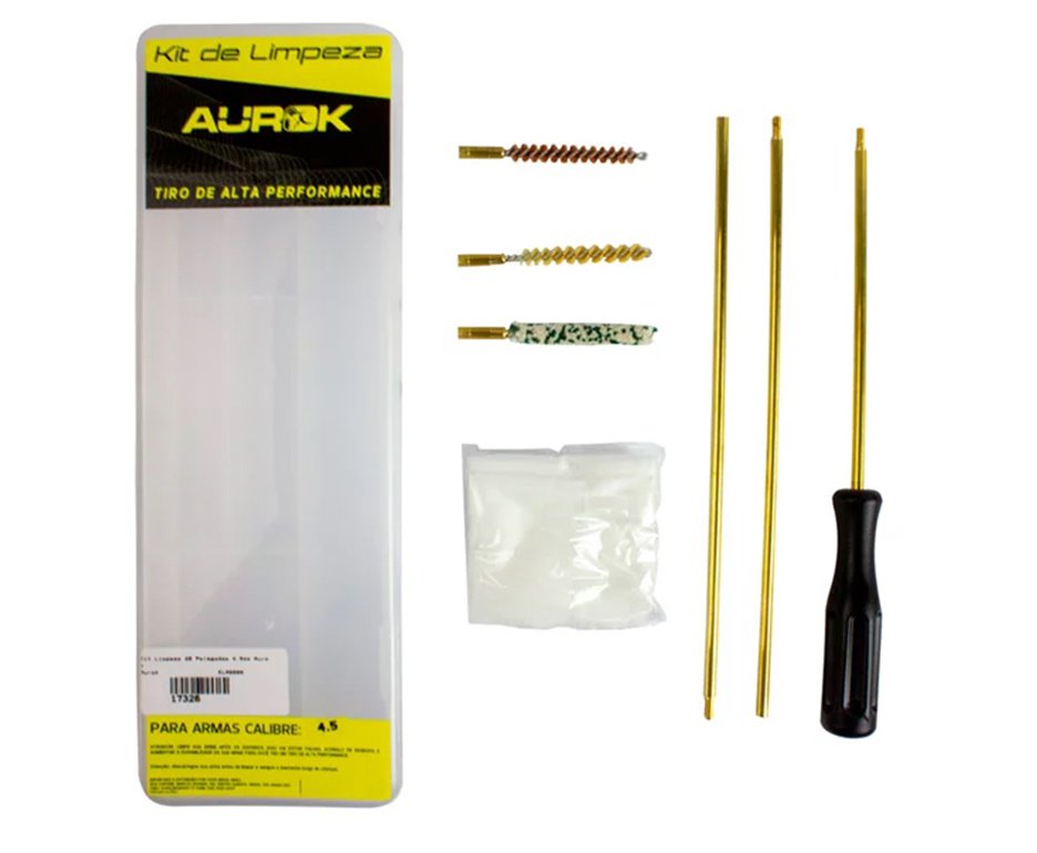 Kit de Limpeza Aurok para Carabina Calibre 4.5mm