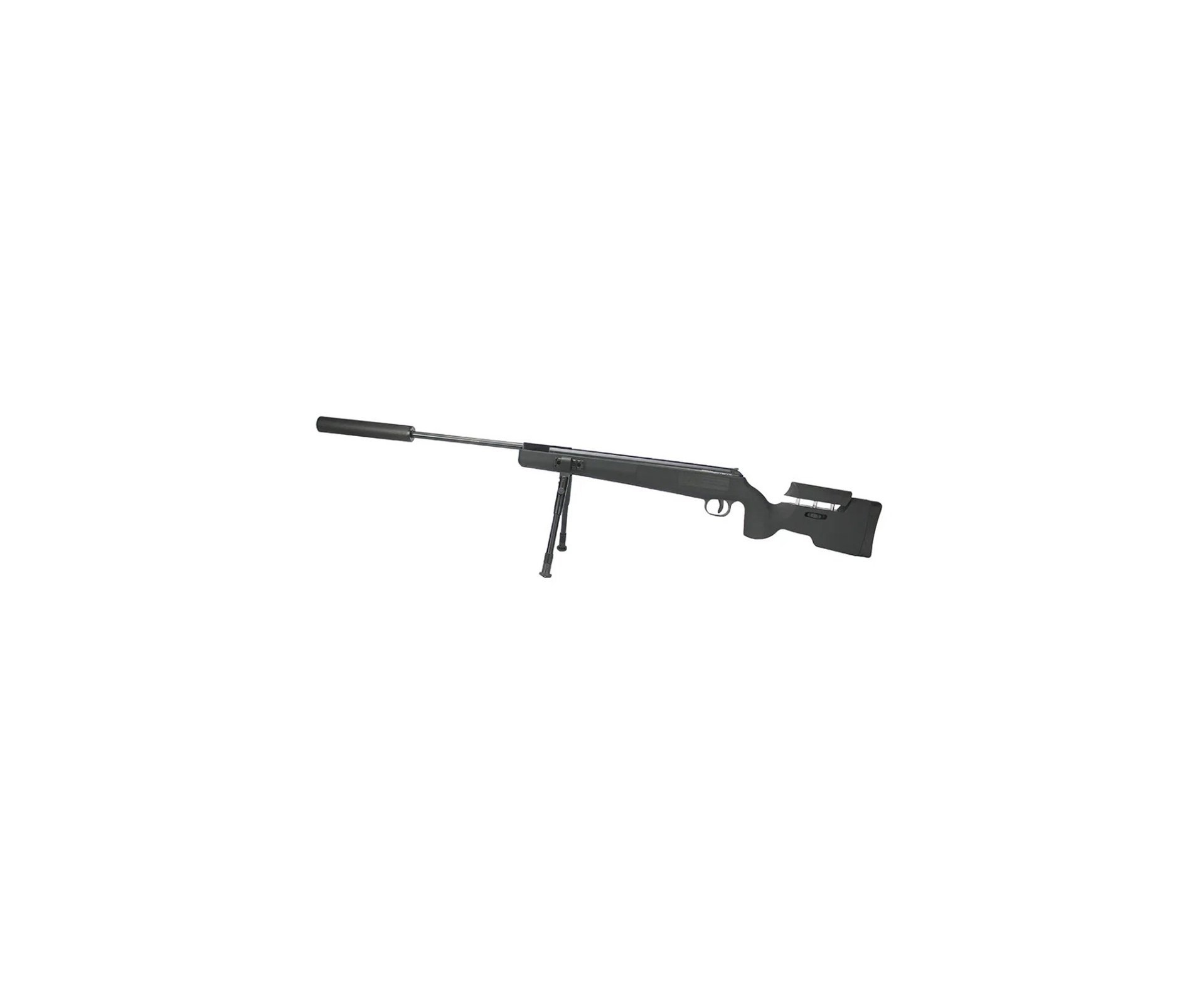 Carabina De Pressão Eagle Black 1250 Sniper Gas Ram 70kg 5.5mm Qgk By Spa + Red Dot + Capa