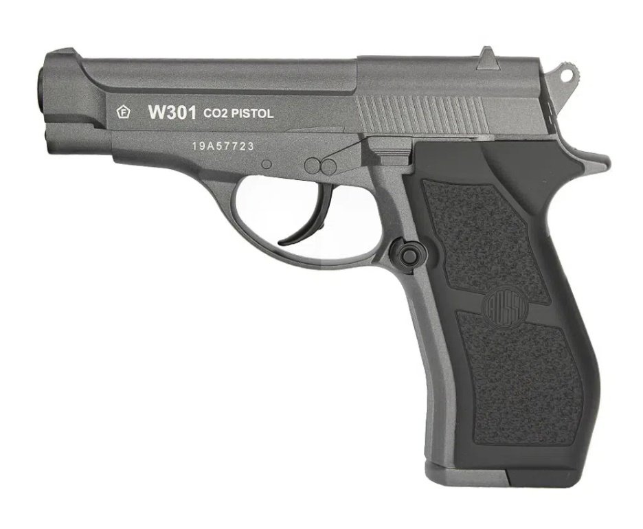 Pistola De Pressão Co2 Full Metal W301 Wingun 4,5mm + KIT
