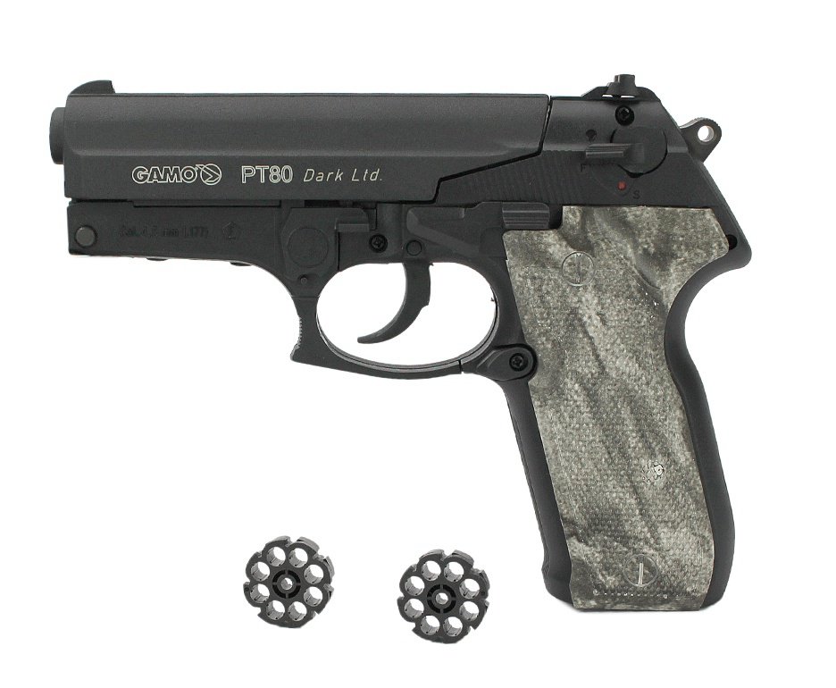 Pistola de Pressão CO2 PT-80 Dark Ltd 8 tiros 4.5mm Gamo