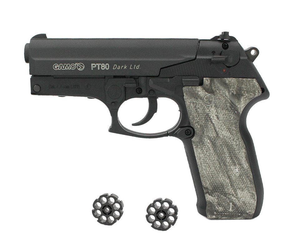 Pistola de Pressão CO2 PT-80 Dark Ltd 8 tiros 4.5mm Gamo