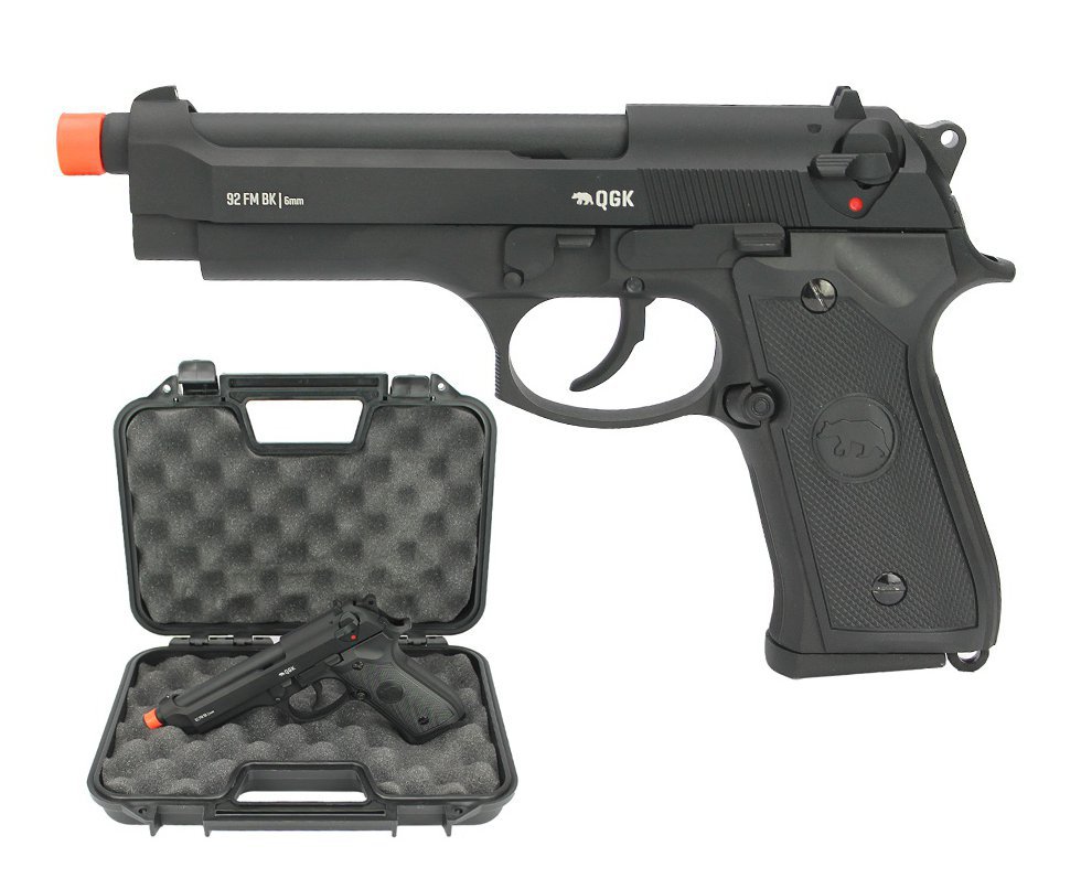 Pistola de Airsoft Gas GBB Green gás M92 Blowback Full Metal 6mm QGK