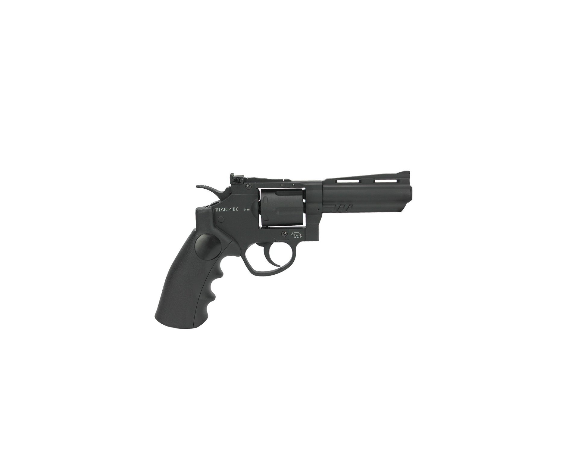 Artefato de Airsoft Gas CO2 Titan 4 BK Full Metal 6mm QGK