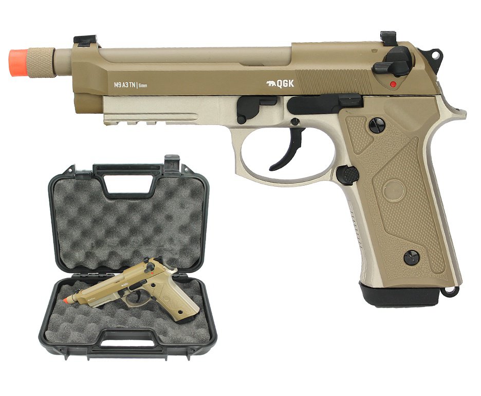 Pistola de Airsoft Green Gas M9 A3 TN Full Metal com Blowback 6mm QGK