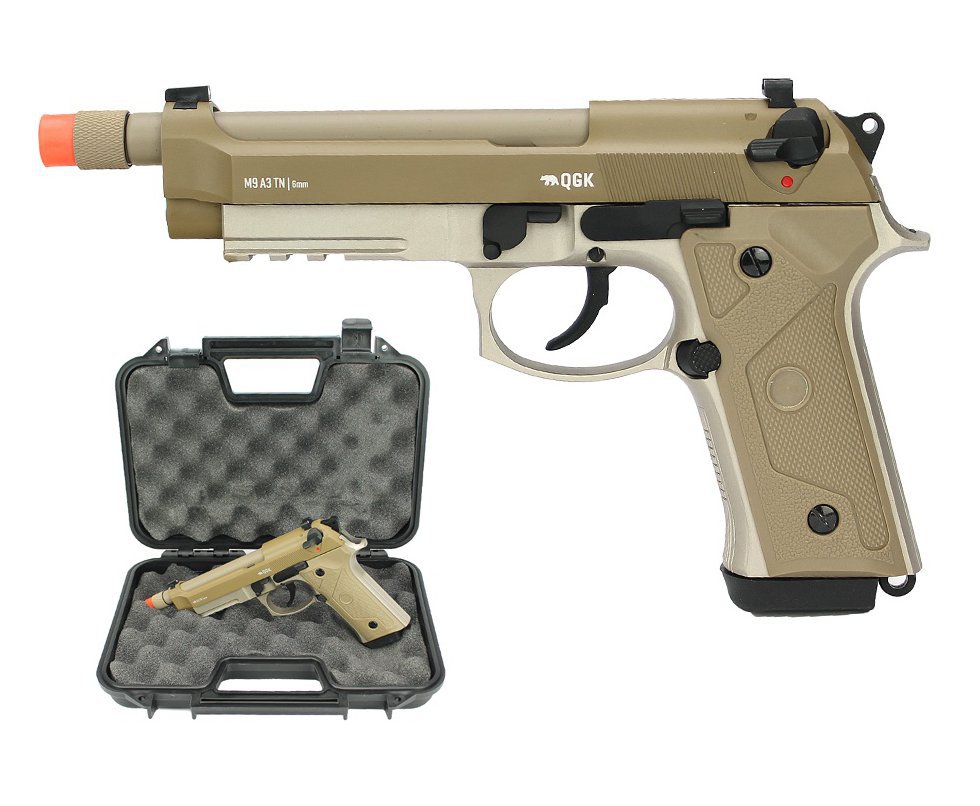 Artefato de Airsoft Green Gas M9 A3 Full Metal GBB 6mm QGK