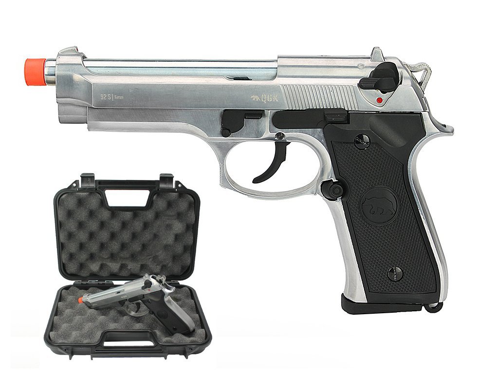 Artefato de Airsoft Gas GBB 92 A2 Silver QGK