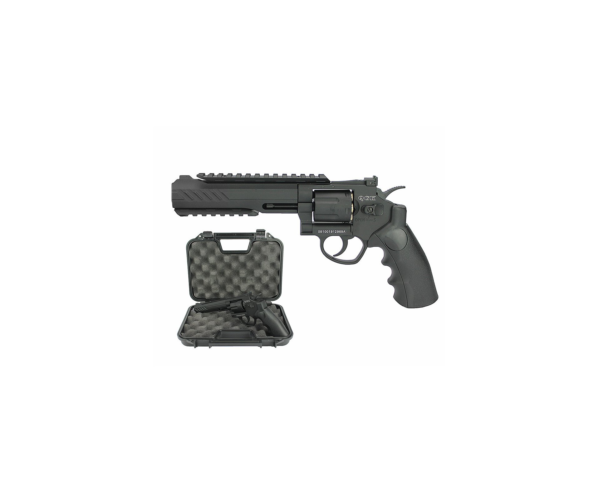Revólver de Airsoft CO2 Titan 6 BK Full Metal 6mm QGK