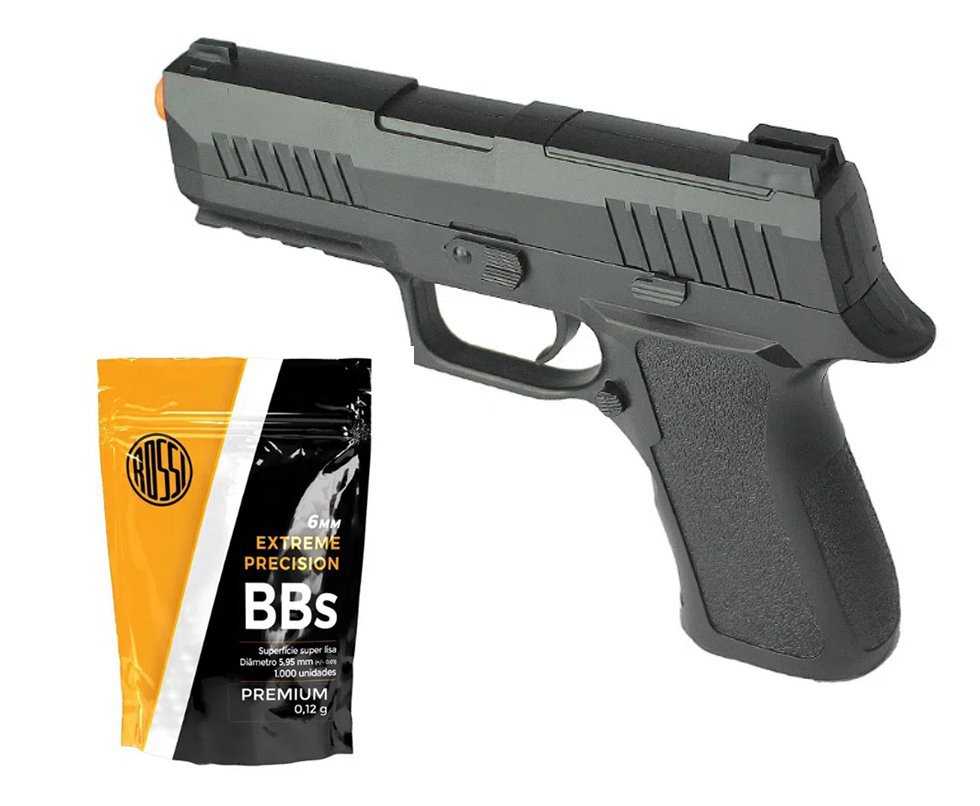 Pistola de Airsoft P320 V311 Spring 6mm - Vigor Rossi + 1000BBs