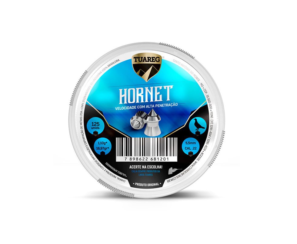 Chumbinho de Pressão Premium Tuareg Hornet 5,5 mm - Chakal