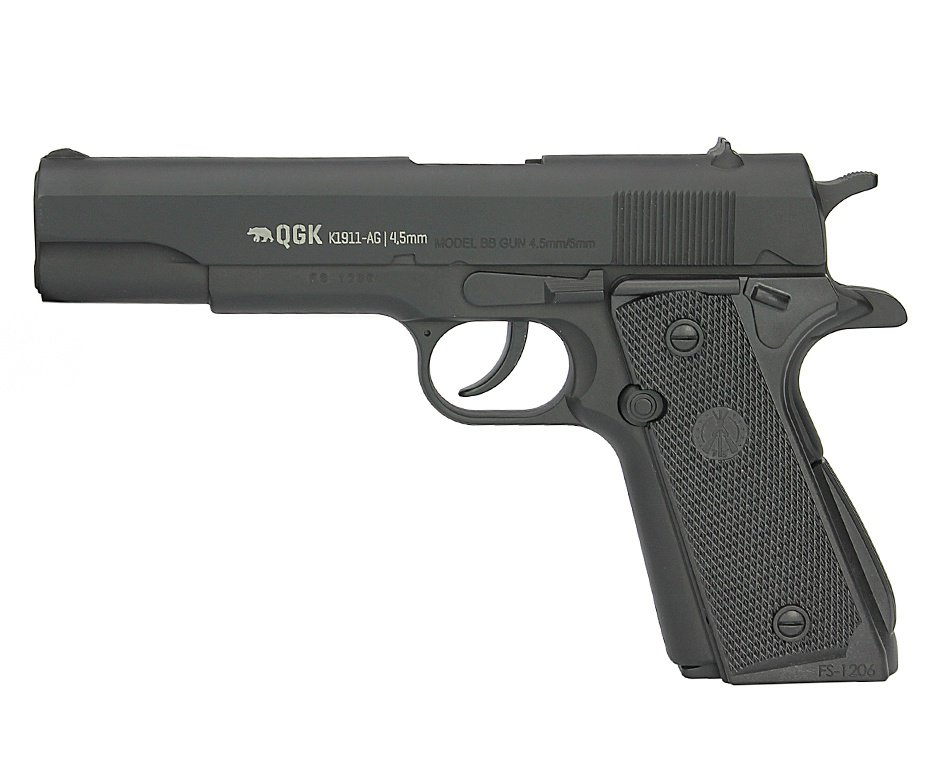 Pistola de Pressão Gás CO2 K1911-AG Colt Full Metal 4.5mm QGK