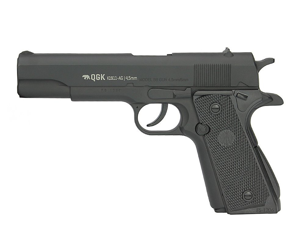Pistola de Pressão Gás CO2 K1911-AG Colt Full Metal 4.5mm QGK
