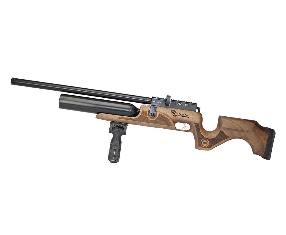 Carabina De Pressão Pcp Puncher Bighorn Madeira 09 Tiros 7.62mm Kral Arms