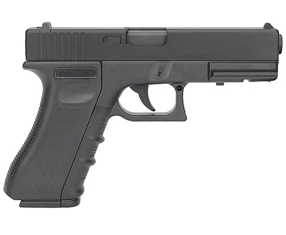 Pistola de Pressão Gás CO2 G17  K17 II Glock Full Metal 4.5mm QGK + CO2 + Case + BBs