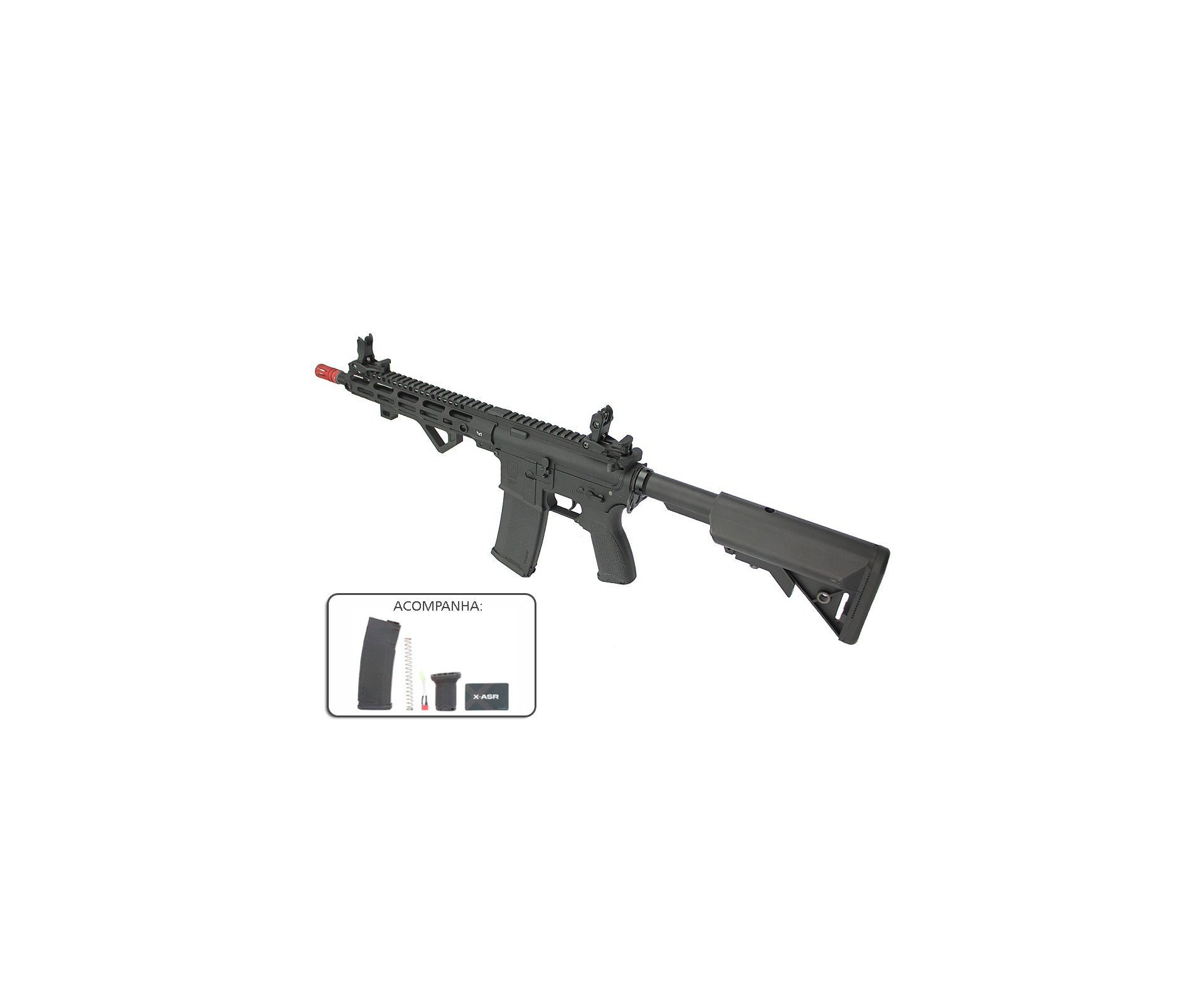 Artefato de Airsoft Aeg M4 Carbine Long M-Lok Sa-E20 Black Edge E-Series - Specna Arms