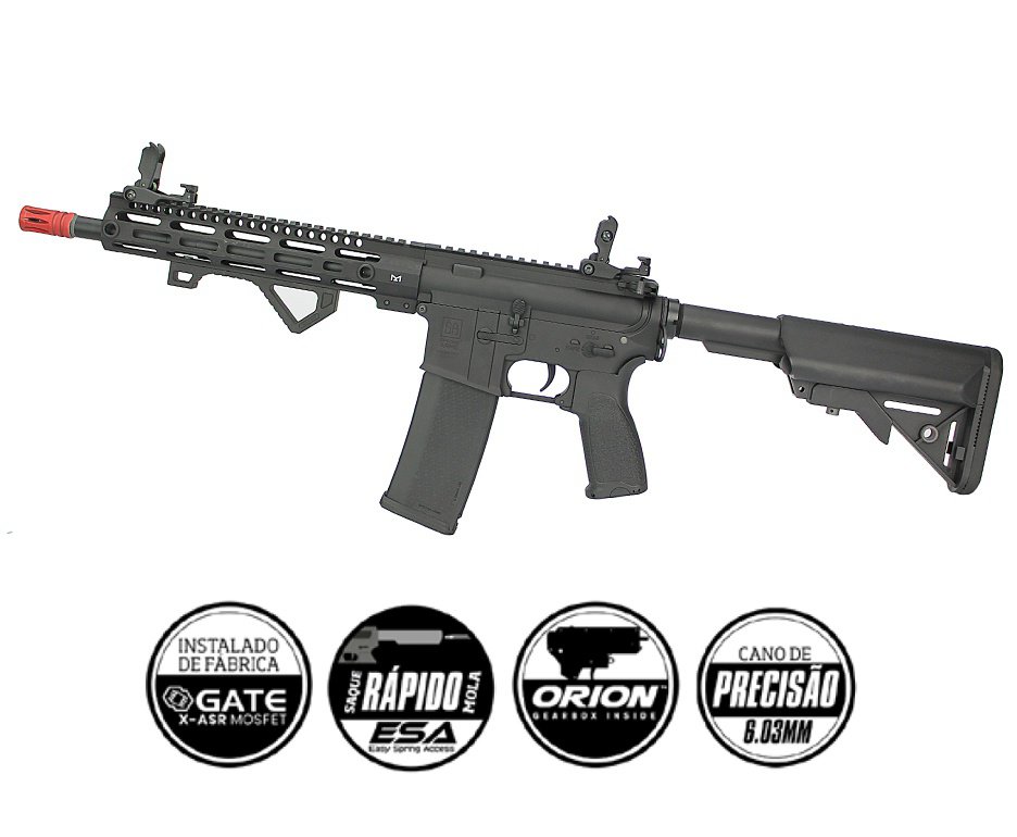 Rifle de Airsoft AEG M4 Carbine Long M-Lok SA-E20 Black Edge E-Series Pro - Specna Arms