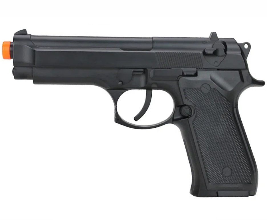 Pistola de Pressão CO2 B92 AG M92 Full Metal 4.5mm QGK + KIT