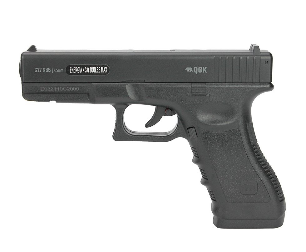 Pistola de Pressão Gás CO2 Glock G17 4,5mm QGK