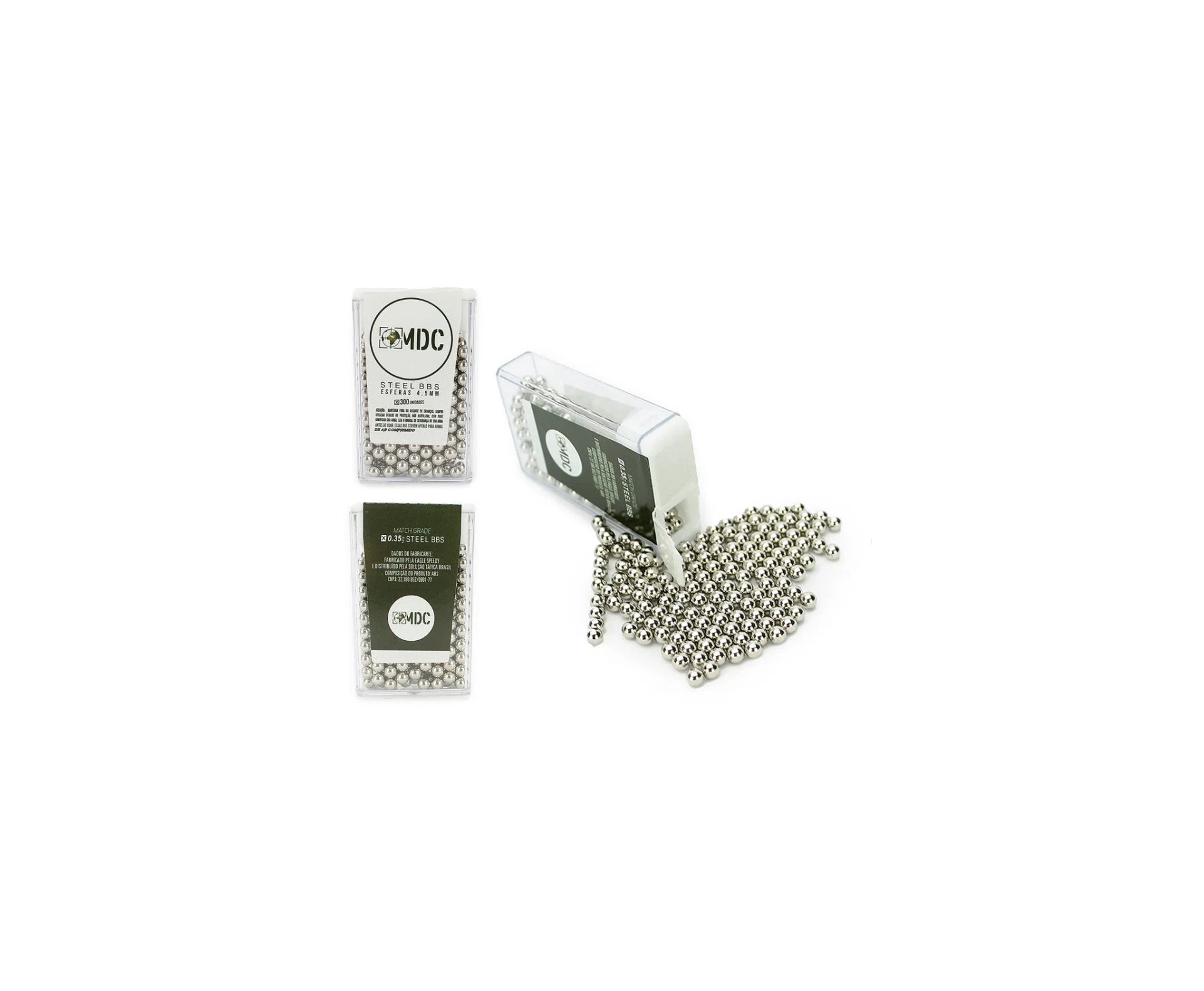 Revólver Pressão Gás CO2 Titan 6" Inox S Full Metal Esferas de aço 6mm QGK + Case + BBs + CO2