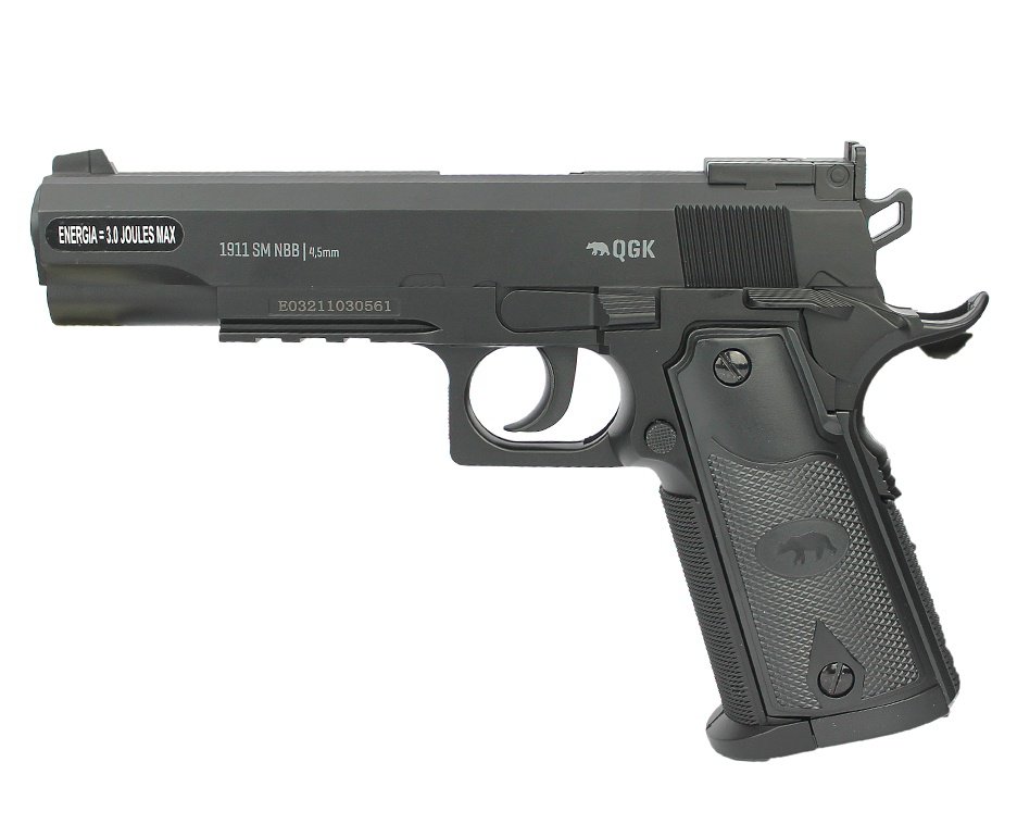 Pistola de Pressão Gás Co2 Colt 1911 4,5mm Power 3 Joules QGK