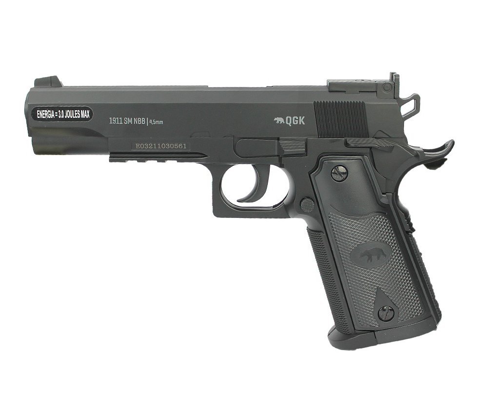 Pistola de Pressão Gás Co2 Colt 1911 4,5mm Power 3 Joules QGK