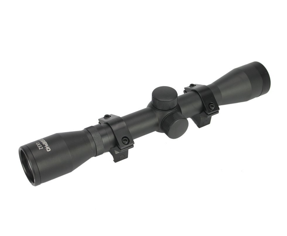 Mira Telescopica KD4x32 Trilho 22 mm  Preta - Gripho