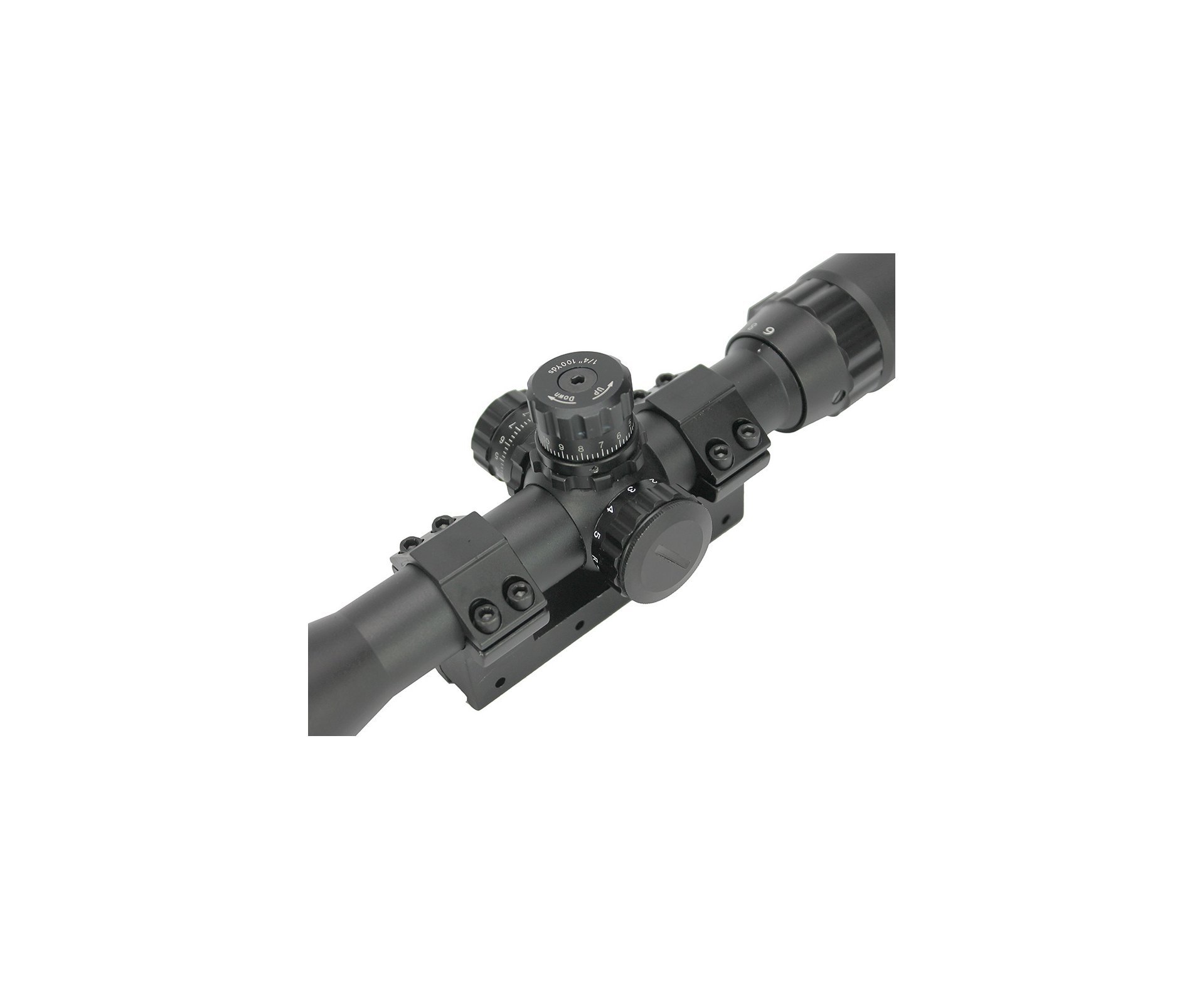 Luneta KD6-24x50AOL Mount único elevado de 11mm Alumino T6 Preta - Gripho MDC