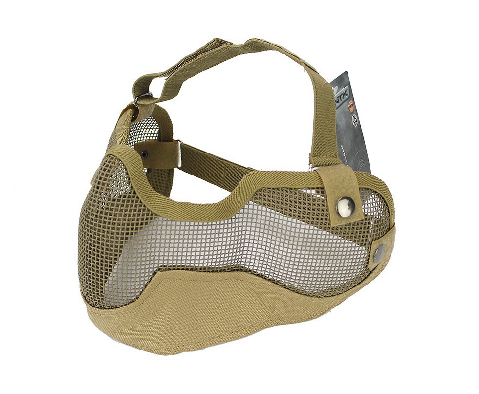 Mascara De Metal Airsoft Com Tela Meia Face Tan- Nautika