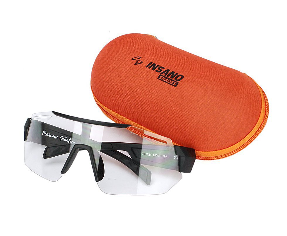 Óculos Insano Shades Marconi Cabeleira I Armação Preta - Lente Transparente