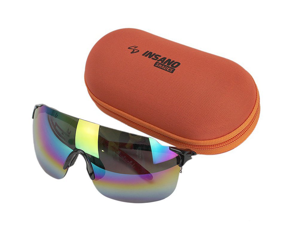 Óculos Insano Shades Montain Bike 2 I Armação Preta e Vermelha - Lente Furtacor