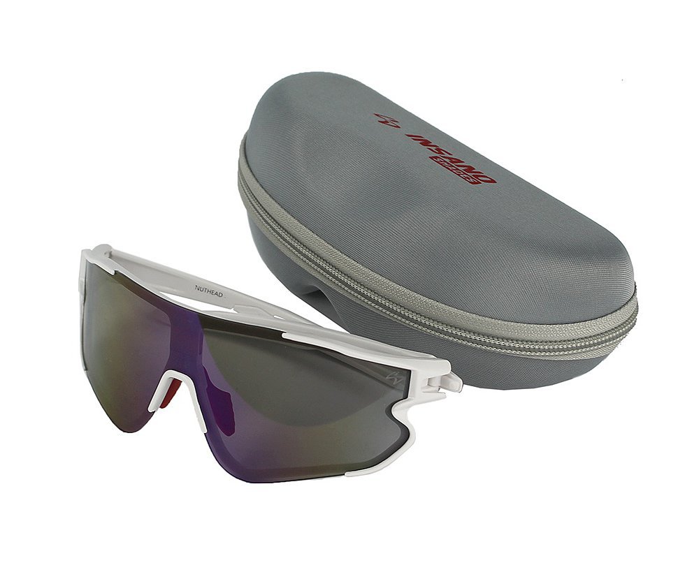 Óculos Insano Shades Nuthead I Armação Branca - Lente Azul