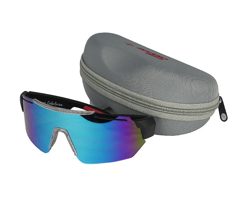 Óculos Insano Shades Marconi Cabeleira I Armação Preta - Lente Azul