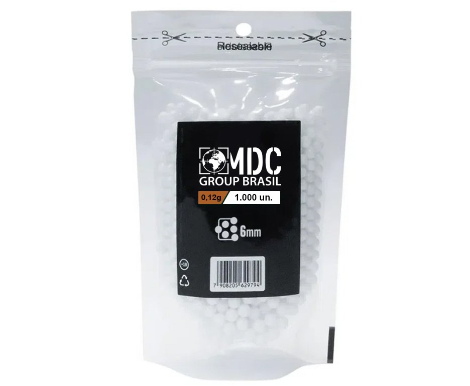 Esfera Munição BBS Airsoft Premium BBs 0,12g 1000und - QGK