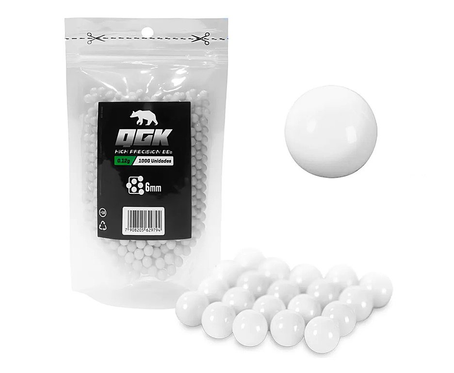 Esfera Munição BBS Airsoft Premium BBs 0,12g 1000und - QGK