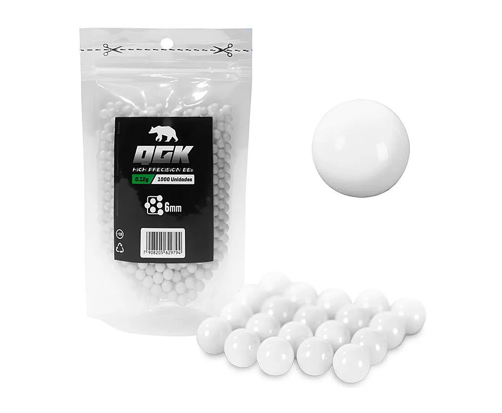 Esfera Munição BBS Airsoft Premium BBs 0,12g 1000und - QGK