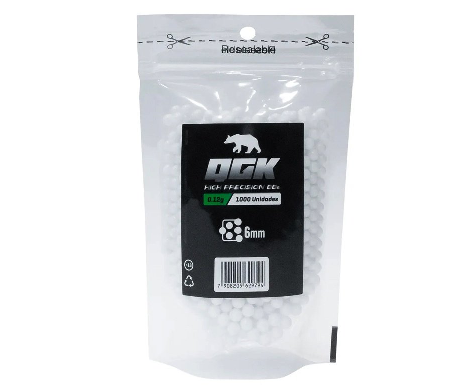 Esfera Munição BBS Airsoft Premium BBs 0,12g 1000und - QGK