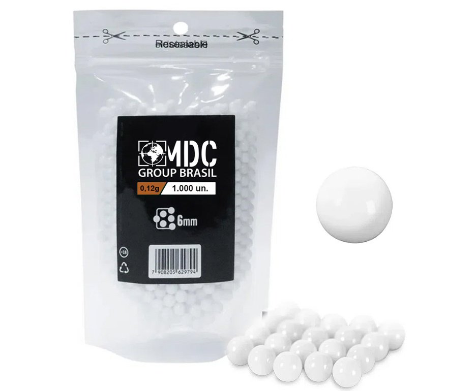 Esfera Munição BBS Airsoft Premium BBs 0,12g 1000und