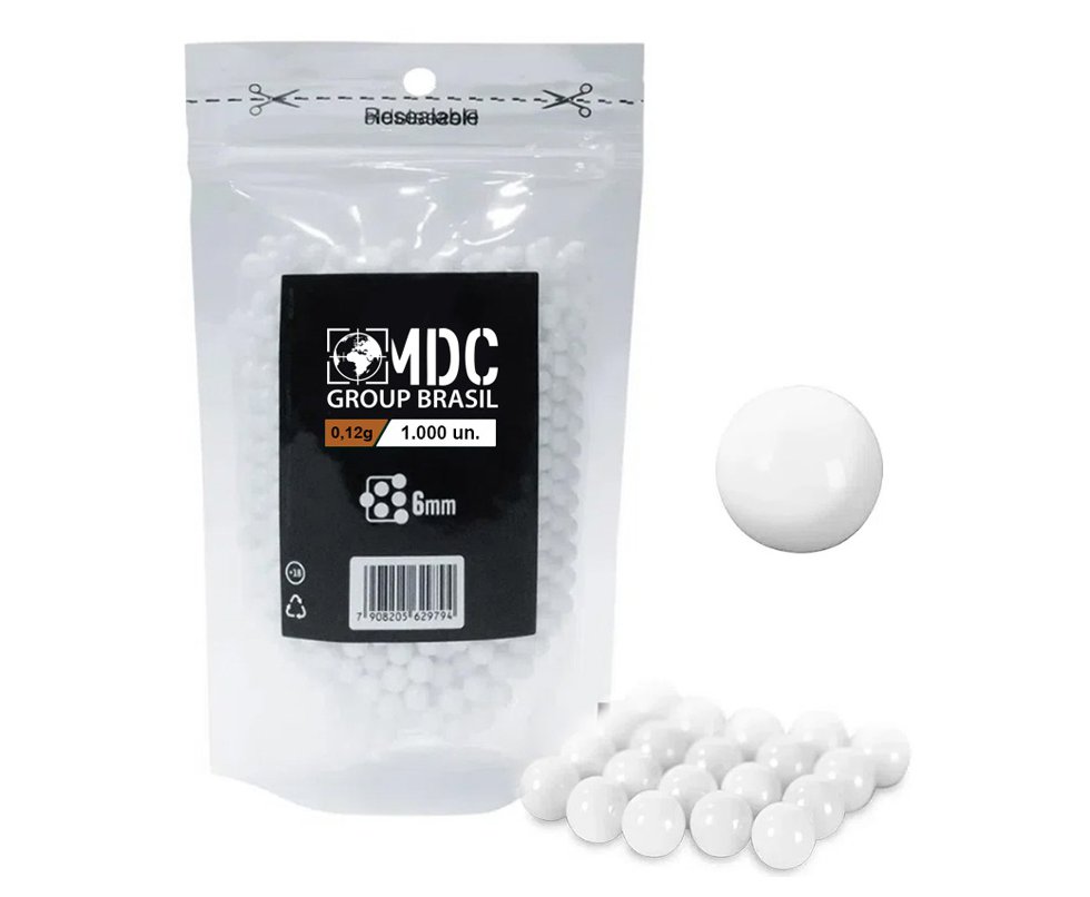 Esfera Munição BBS Airsoft Premium BBs 0,12g 1000und