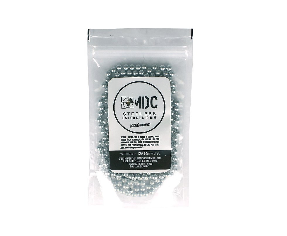 Esfera De Aço Bbs 6mm Com 300und Ultra Polida - MDC