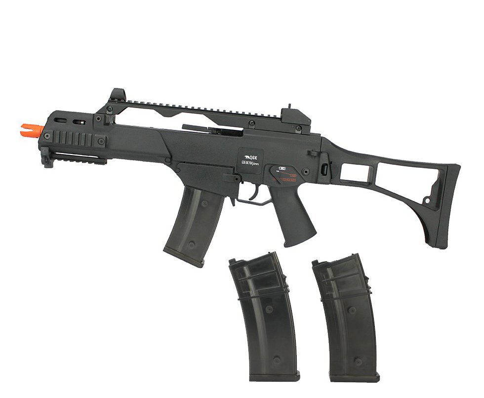 Artefato de Airsoft Gas GBB Green Gas G36 BK Full Metal Blowback 6mm QGK