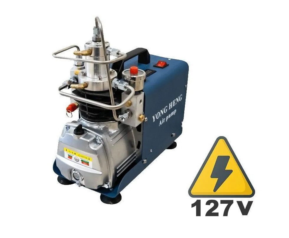 Compressor para PCP e Cilindros de Scuba Auto-Stop ajustável até 4500PSI 300Bar 30MPA 110V