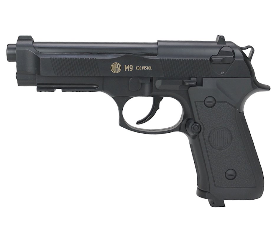 Pistola de Pressão Rossi CO2 Beretta M9 6mm esfera aço Wingun